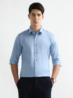 Arrow Newyork - Men Blue Solid Slim Fit Shirt
