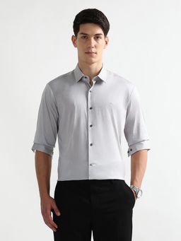 Arrow Newyork - Men Grey Solid Slim Fit Shirt