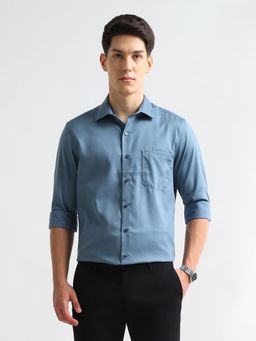 Arrow - Men Blue Textured Shirt