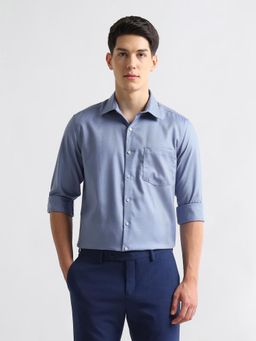 Arrow - Men Blue Textured Shirt