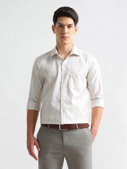 Arrow - Men Beige Striped Shirt