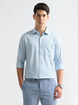 Arrow - Men Blue Textured Shirt