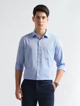 Arrow - Men Blue Textured Shirt