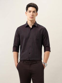 Arrow - Men Brown Striped Shirt