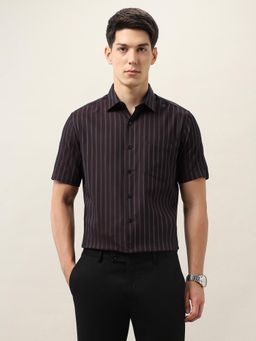 Arrow - Men Brown Striped Shirt