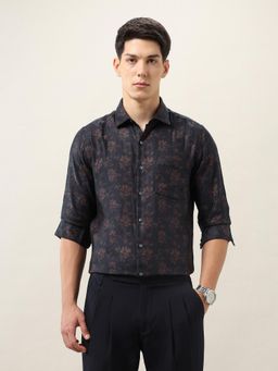Arrow - Men Black Floral Shirt