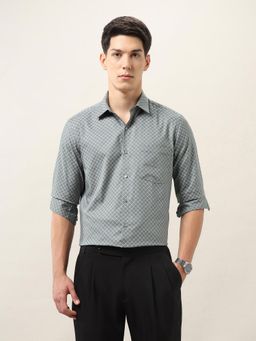 Arrow - Men Green Geometric Shirt