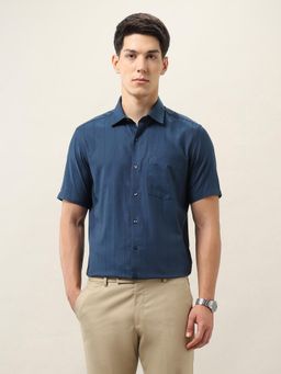 Arrow - Men Navy Blue Striped Shirt