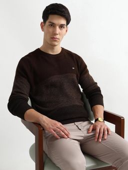 Arrow Sports - Men Brown Colorblock Sweater