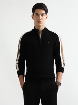 Arrow Sports - Men Black Colorblock Sweater