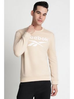 Reebok - Men Beige Solid Sweatshirt