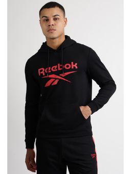 Reebok - Men Black Solid Hoodie