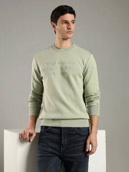 Tommy Hilfiger - Men Green Solid Sweater