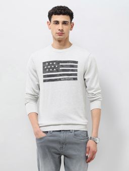 U.S. Polo Assn. Denim Co. - Men Grey Graphic Sweater