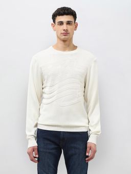 U.S. Polo Assn. Denim Co. - Men White Textured Sweater