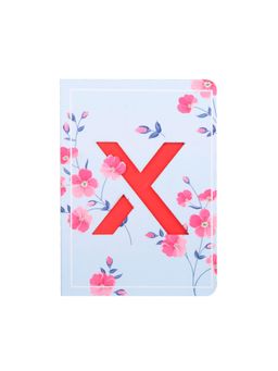 Doodle Collection - Doodle Initial X - Floral Monogram Notebook