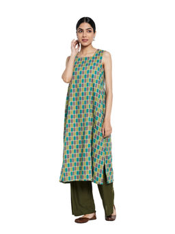 Fabindia - Cotton Printed Slim Fit Kurta
