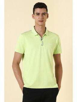 Allen Solly - Men Green Solid Polo Neck T-shirt