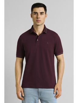 Simon Carter - Men Wine Solid T-shirt
