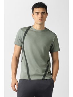 Van Heusen - Men Grey Printed Crew Neck T-shirt