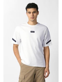 Van Heusen - Men White Solid Crew Neck T-shirt