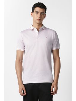 Van Heusen - Men Pink Printed Polo Neck T-shirt