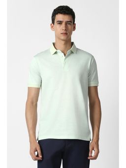 Van Heusen - Men Green Printed Polo Neck T-shirt