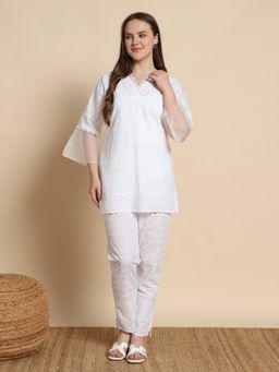 ISHKIYA - White Spring Harvest Co-Ord (Set of 2)