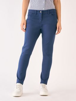 SALT Attire - Urban Twill Blue Mid Rise Slim Fit Jeans