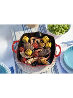 Le Creuset - Deep Square Grill 30Cm- Cherry Red