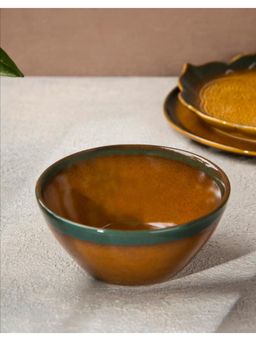 Fabindia - Brown Sadyanta Glazed Ceramic Serving Bowl
