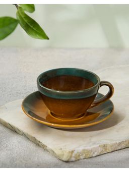 Fabindia - Yellow Sadyanta Glazed Ceramic Cup N Saucer Set