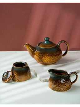 Fabindia - Yellow Sadyanta Glazed Ceramic Teapot