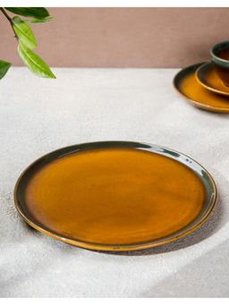 Fabindia - Yellow Sadyanta Glazed Ceramic Dinner Plate