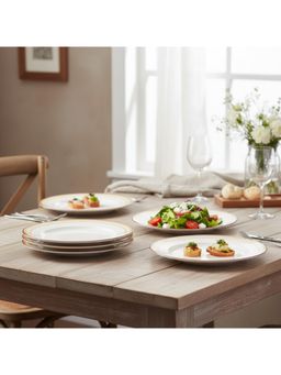 Noritake - Mocha Java Swirl Quarter Plates for Snacks and Dessert (Pack Of 4)