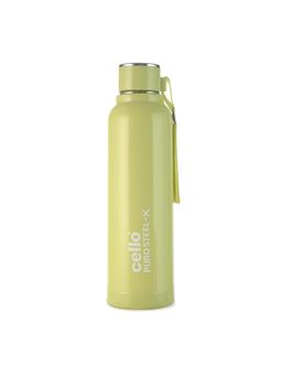 CELLO - Puro Steel-X Benz 900 Water Bottle with Inner Steel and Outer Plastic, 730 Ml, Green