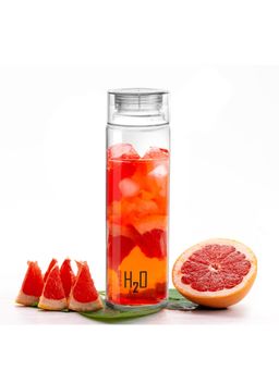 CELLO - H2O Glass Fridge Water Bottle With Plastic Cap 920Ml, Clear