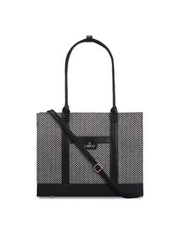 The Clownfish - Women Printed Handbag with Detachable Strap - Black