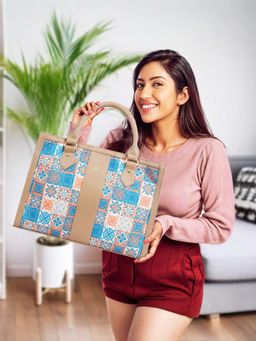 The Clownfish - Women Allure Series Tote Bag with Detachable Strap - Beige