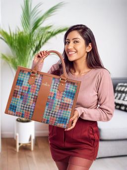 The Clownfish - Women Allure Series Tote Bag with Detachable Strap - Brown