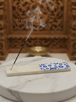 Homearte - Marble Evil Eye Printed Agarbatti Holder