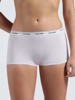 Calvin Klein - White Solid Low Rise Boyshorts