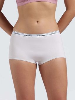 Calvin Klein - Off-White Solid Low Rise Boyshorts