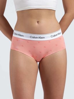 Calvin Klein - Peach Logo Printed Low Rise Hipster