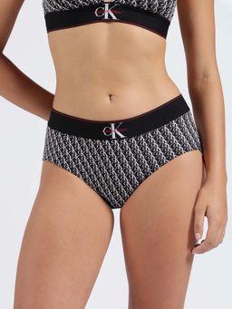 Calvin Klein - Black Logo Printed Low Rise Hipster