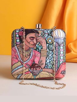 HOUSE OF WEBHIN - Saree Swag Multi-Color Clutch