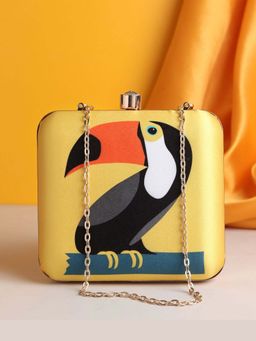 HOUSE OF WEBHIN - Toucan Pop Yellow Clutch