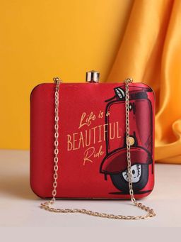 HOUSE OF WEBHIN - Beautiful Ride Red Clutch