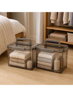 The Artment - Large Grey Transparent Storage Modu Box