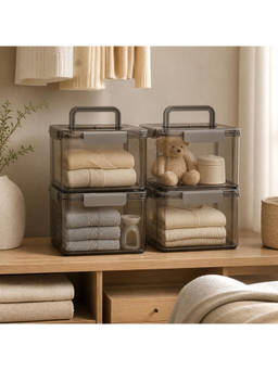 The Artment - Large Grey Transparent Storage Modu Box